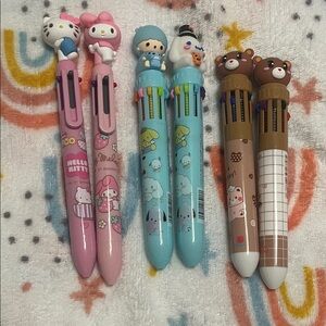 Sanrio Pink and Blue Multi-Color Pen Set